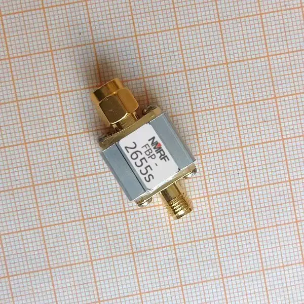 

2655MHz LTE dedicated SAW bandpass filter, SMA interface 1dB passband 2620-2690MHz,