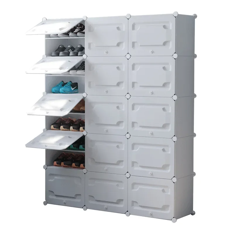 Simple shoe cabinet, multi-layer household assembly, doorstep shoe rack, DIY plastic minimalist shoe cabinet, economical dormito