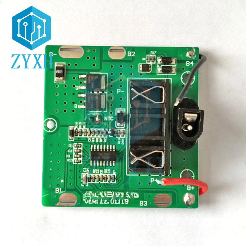 BMS 5S 12A 21V Li-ion Lipo 18650 Battery Cell Charge Board Overcharge/Short Circuit Protection with DC Connector