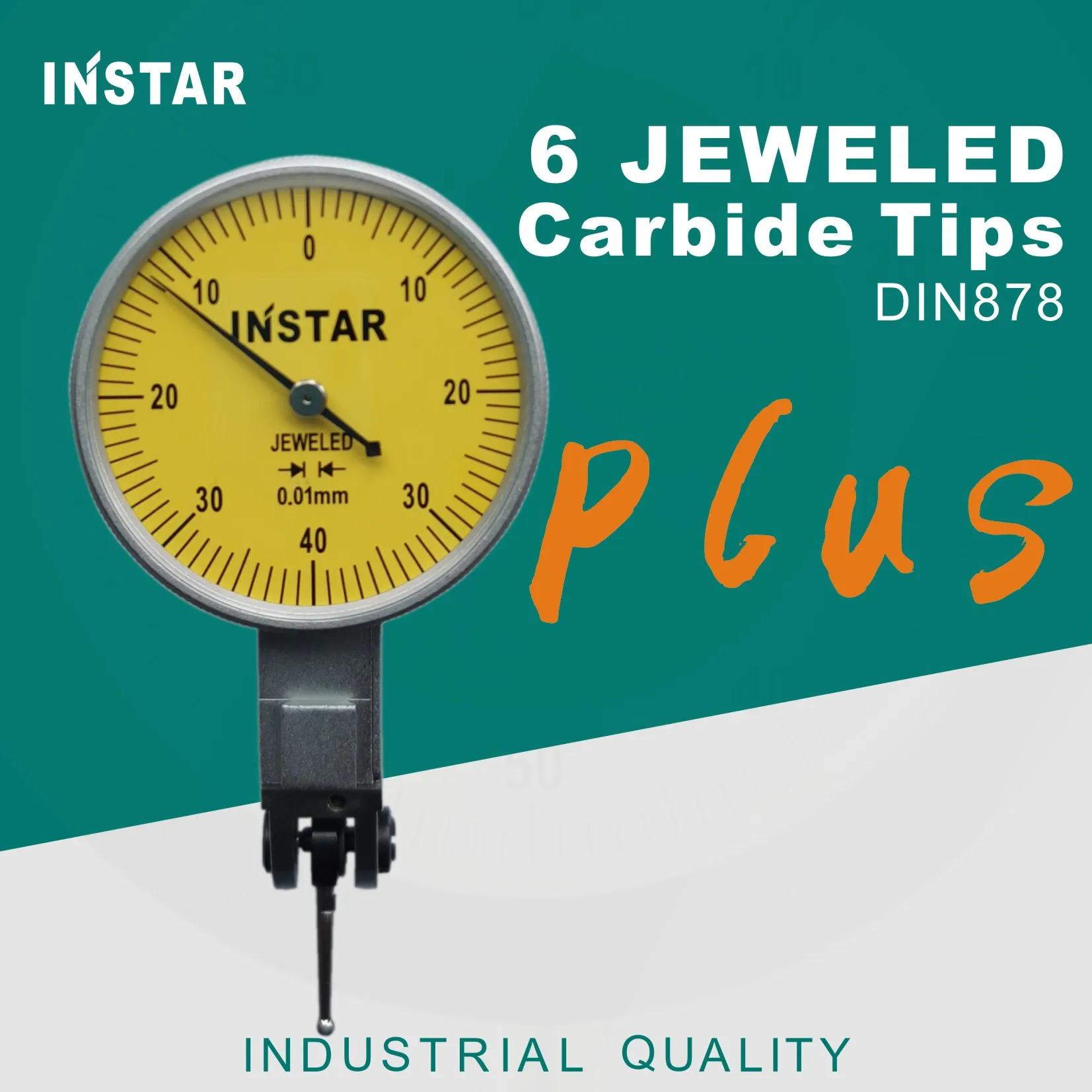 INSTAR Dial Test Indicator 0-0.8mm Micron Dial Gage Horizontal, Vertical 0-0.2mmx0.002mm Industrial Quality 0-10mm x 0.01mm