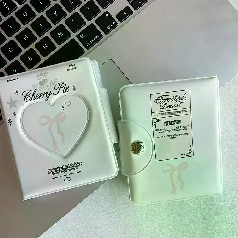 Photocards Binder Sweet Bow Photo Album Mini Photocard Holder 3 Inch Love Heart Picture Storage Case Kpop