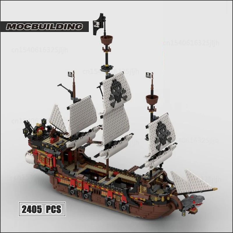 Movie Scence Battleship MOC Building Blocks White Model DIY Assembly Bricks Technology Collection Model Toys Xmas Gifts