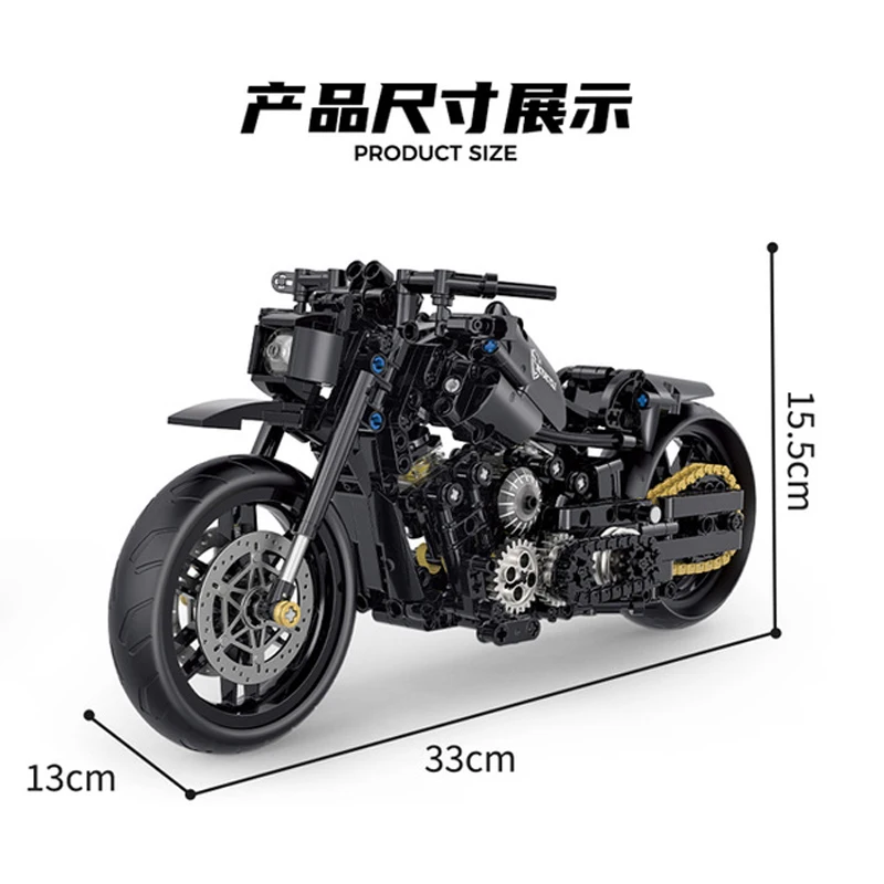 City Series Speed Champion KTM 1290 Motorcycle Building Blocks Black Duke Moto Racing Retro Motorbike Model Brick Kids Toy Gift