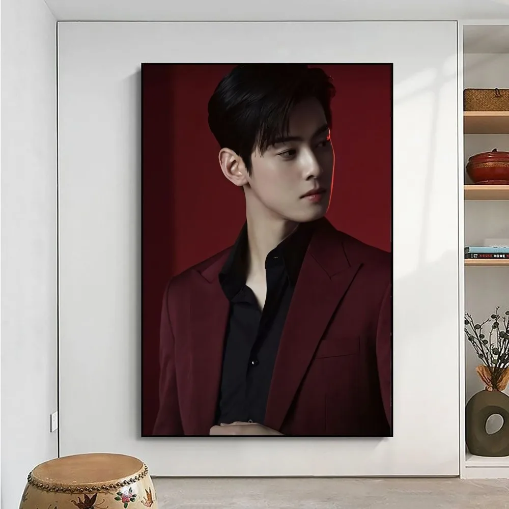 Korea Actor Cha Eun Woo Poster Posters Kraft Paper Vintage Poster Wall Art Painting Study Aesthetic Art Small Size Wall Stickers