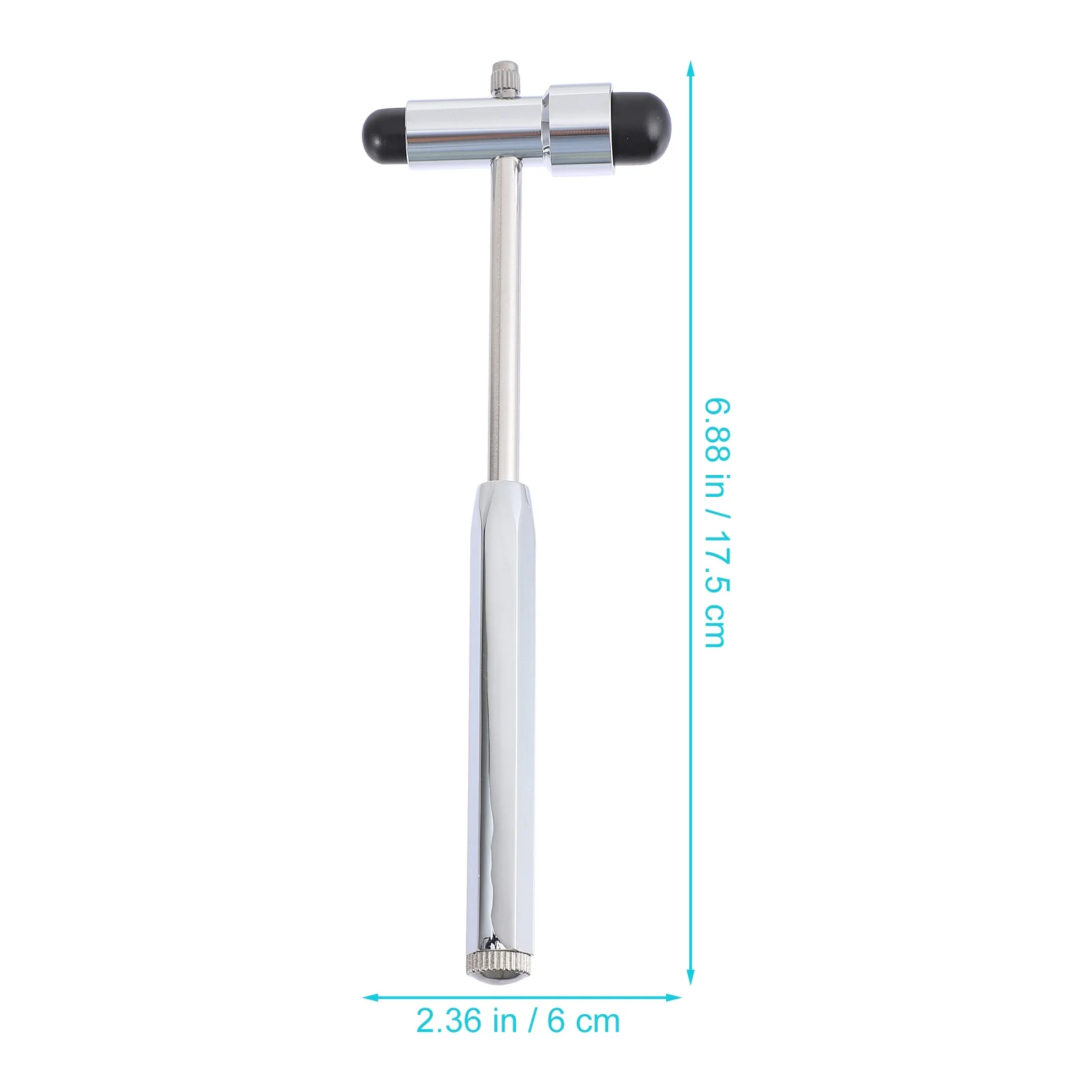 Double-Headed Reflex Hammer Zinc Alloy T-Shape Medical Diagnostic Tool For Nerve Testing Physical Examination Teaching