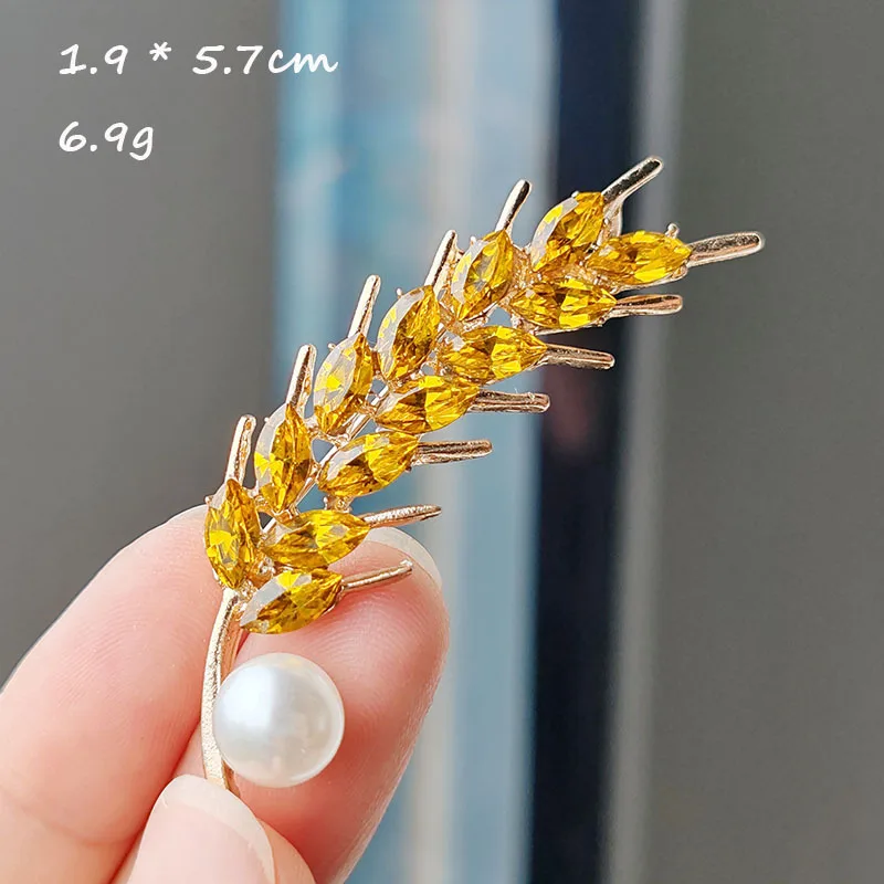 Enamel Rhinestone Sunflower Brooches For Women Casual Brooch Pin Clothes Suit Decoration Office Party Fashion Jewelry Gifts