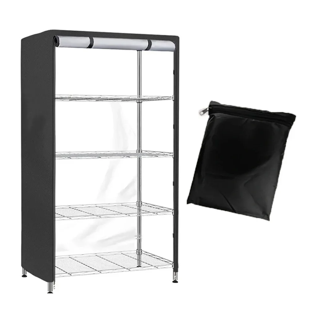 

Storage Shelving Unit Cover See Through, Fits Racks 48"L X 18"W X 72"H -Durable Steel Organizer Wire Rack Covers Waterproof