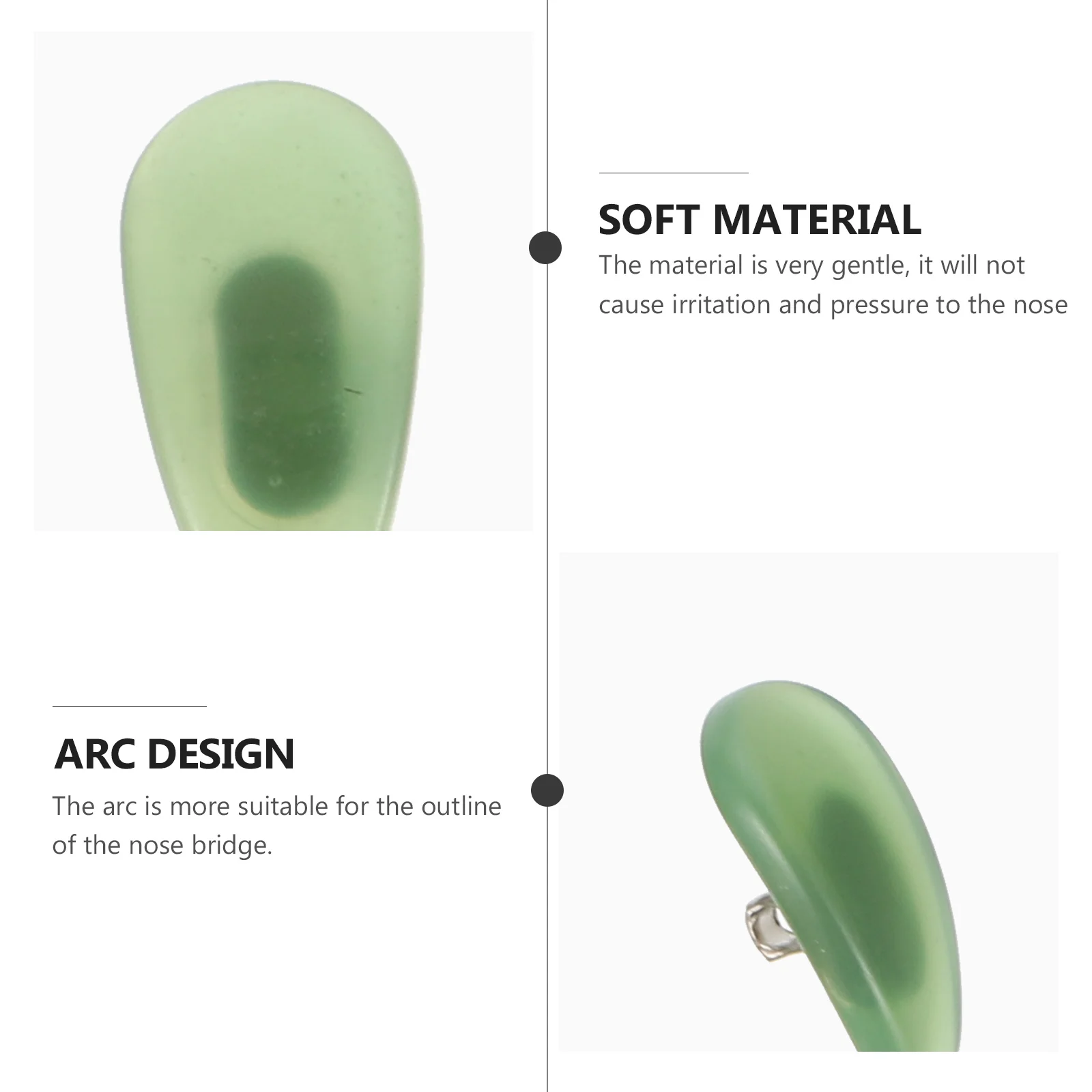 

3Pairs Nose Pad Creative Imitated Jade Nose Pads Anti-Skid Glasses Accessories Comfortable Non-Slipping Eyeglasses Supplies