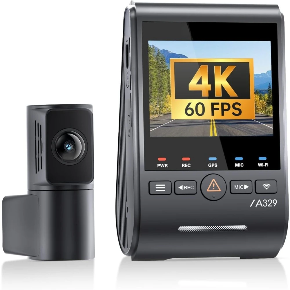 

4K Dash Cam Front and Rear Dual Lens Car Camera 2K Inside Recorder with Wi Fi Parking Mode Night Vision