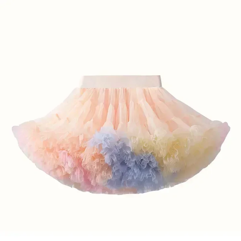 HOT Upgrade Baby Girls Tutu Skirt for Children Puffy Tulle Skirts for Kids Fluffy Ballet Skirt Party Princess Girl Clothes B023