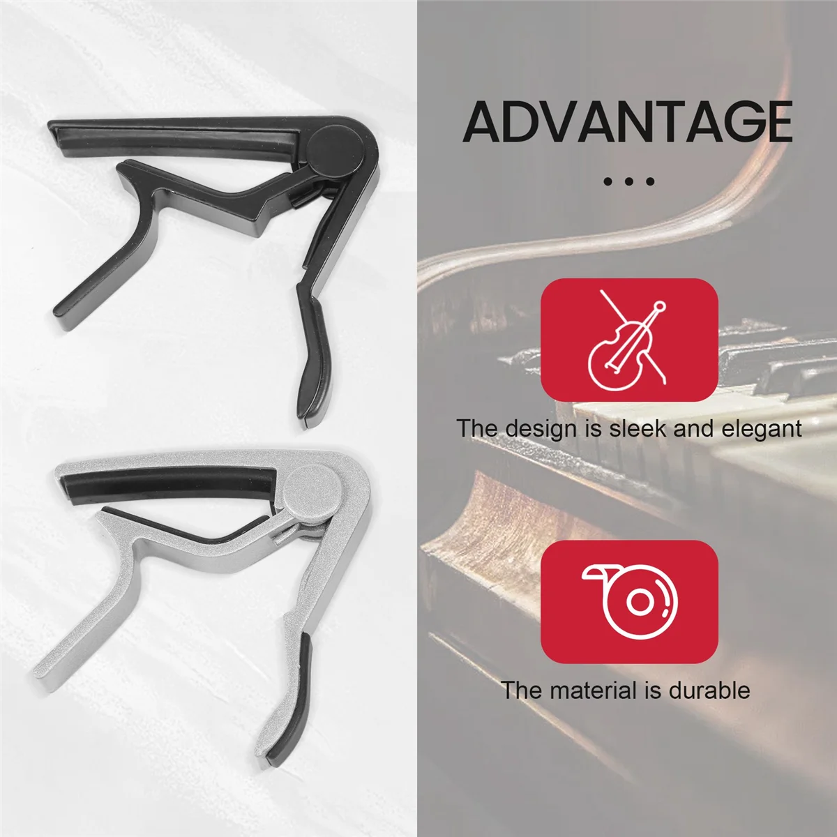 2 гитарных триггера Capo Kapo для акустики, электрогитары, гавайской гитары, банджо, народной гитары, инструмента для электрического бас-гитары