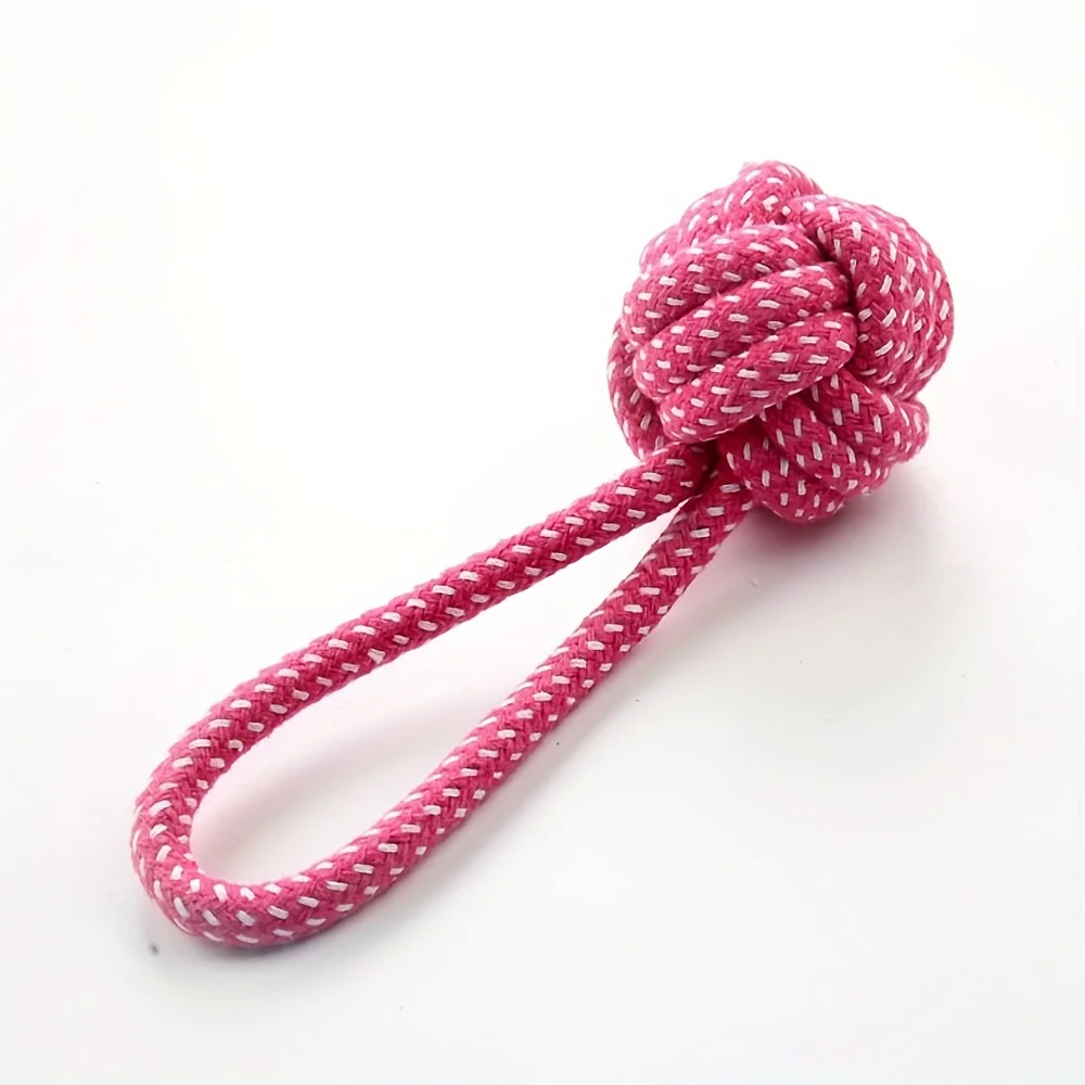 1pcs Random Color Interactive Cotton Rope Puppy Tug Toys Ball For Dogs Accessories Toothbrush Chew Durable Supply