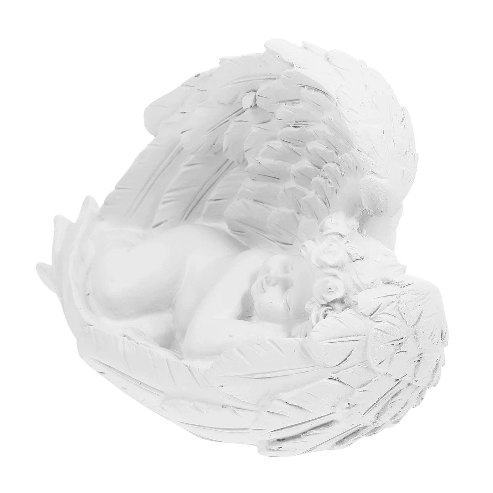 

Praying Angel Sculpture 1Pcs Resin Craft Vivid Details Elegant Sacred Pattern Perfect Holiday Gift Home Decoration