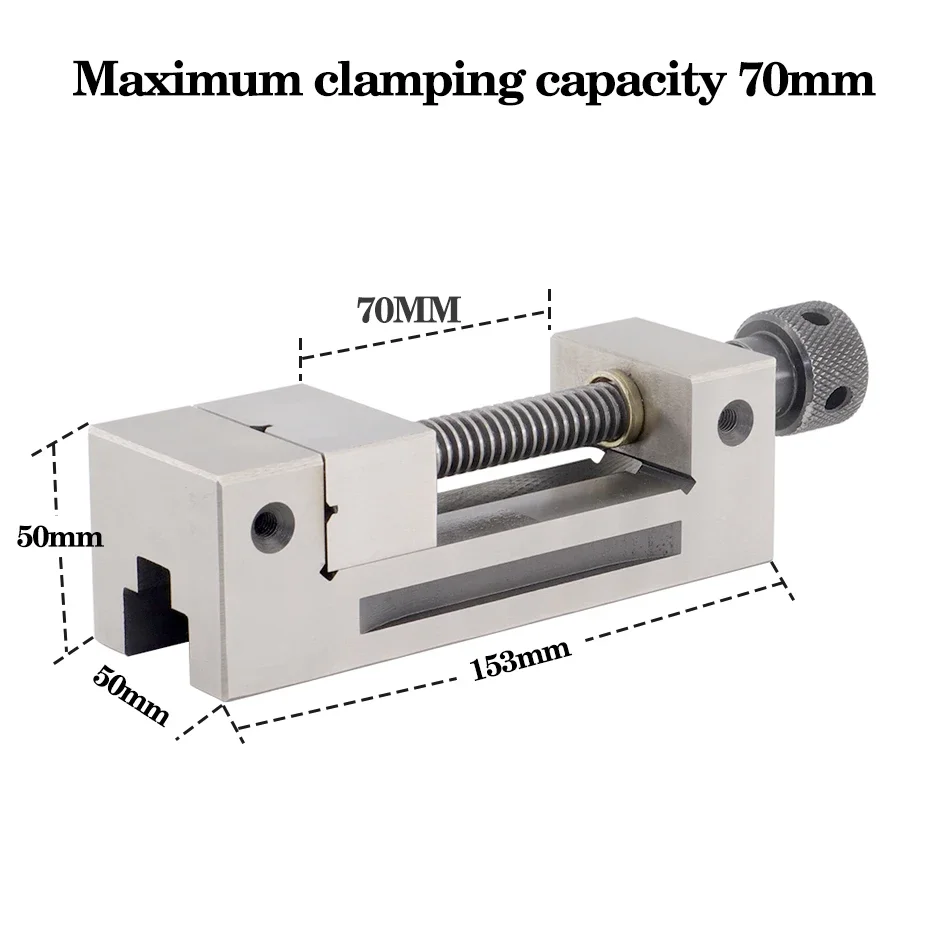 2inch High Precision Vise Grinding/Drilling Machine Manual Flat Vise Small Fixture Chrome Molybdenum Steel Right Angle Vise