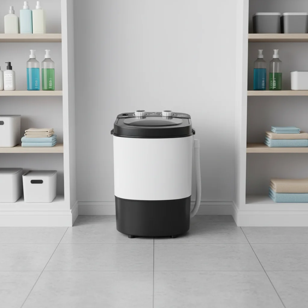 

Household Electric Mini Portable Washing Machine 4.5kg Semi-automatic for Washing Underwear and Socks Hotel Use