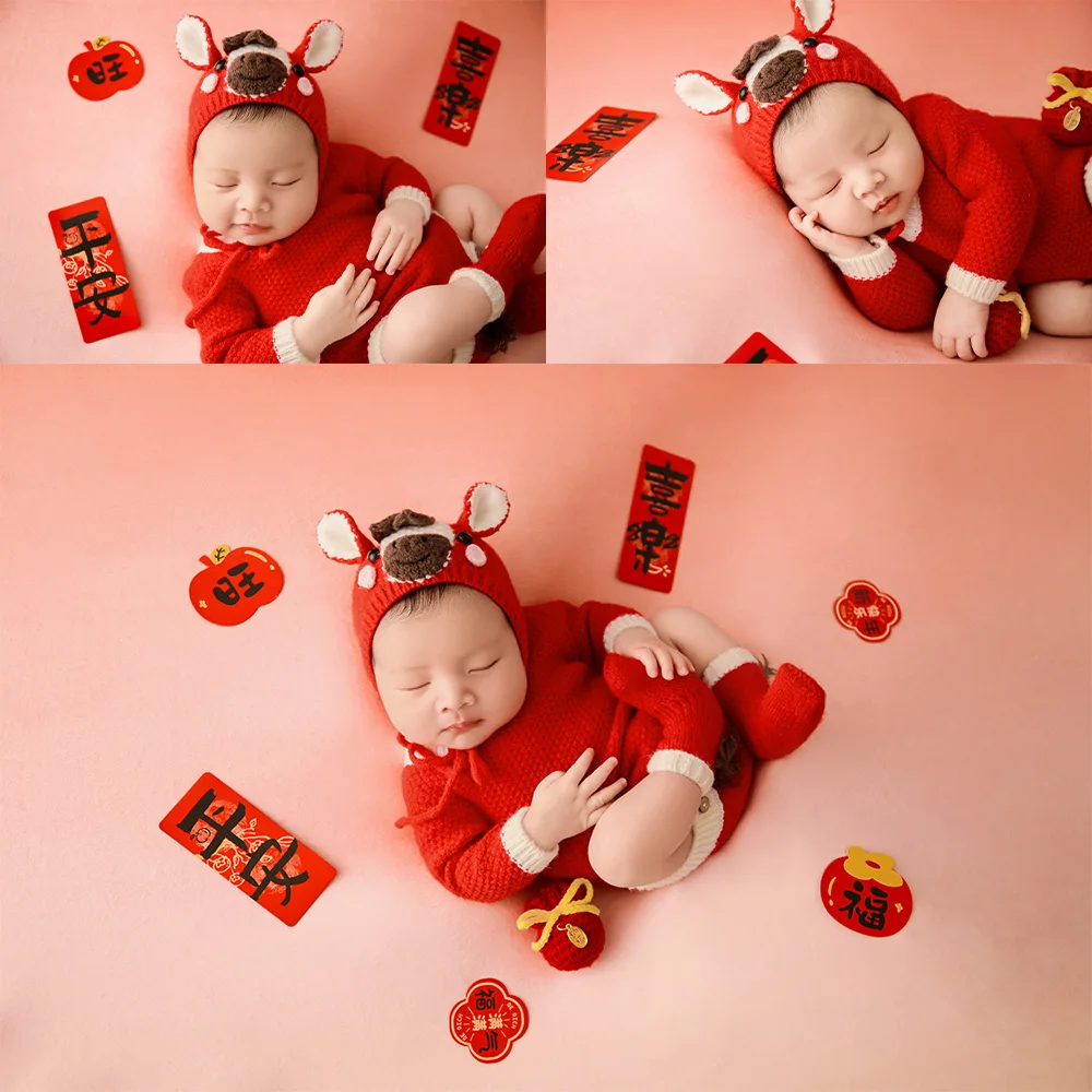 

Новый вязаный комбинезон для новорожденных в форме лошади с шапочкой, реквизит для фотосессий, кукла-лошадка для позирования, тематический реквизит для студийных фотосессий с пони, для фотосессий на год рождения лошади