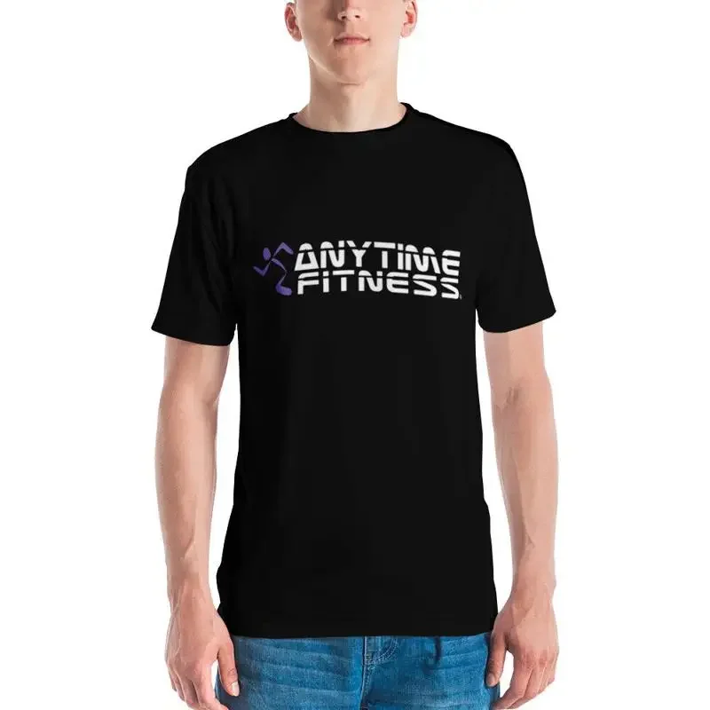 Mens Anytime Fitness Polyester Athletic Wicking Workout T Shirt