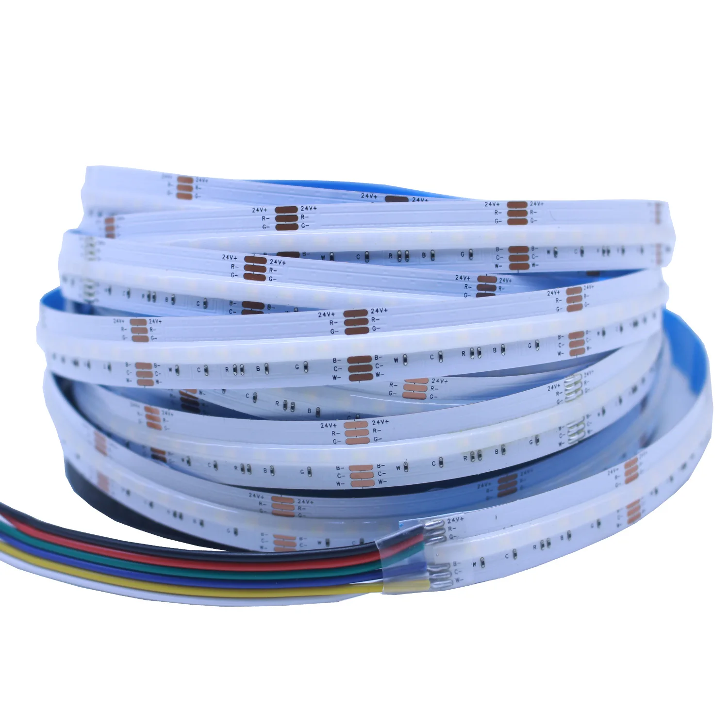 

5M/Roll COB LED Strips 840LEDs/M 608LEDs High Density Flexible COB RGBCCT RGB CCT LED Lights DC24V LED Tape rgb light strip