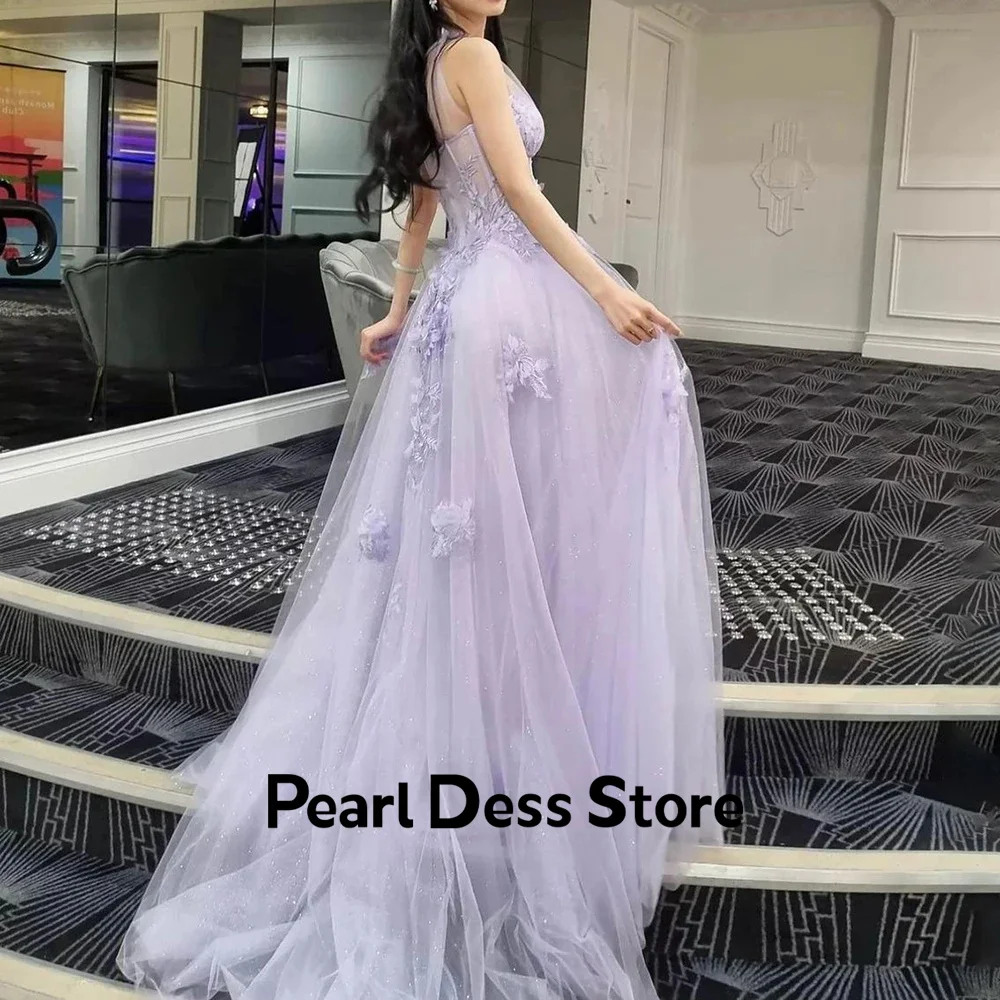 Purple Evening Luxury Dress 2024 One Shoulder Embroidered Lace Line A Elegant Womens Party Dresses for Formal Occasions Prom