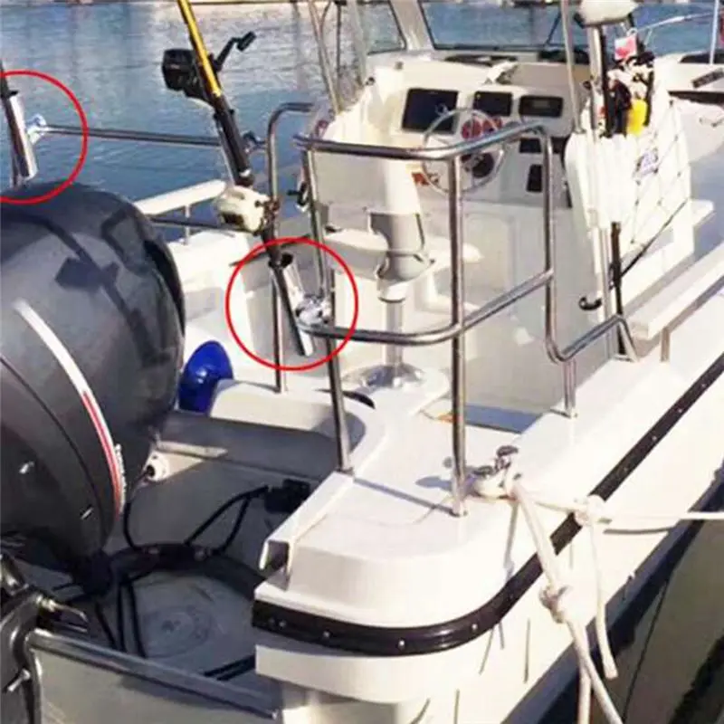 AF93-Fishing Rod Holder Mirror Polish Adjustable Fishing Rod Holder Marine For 19-25Mm Rail