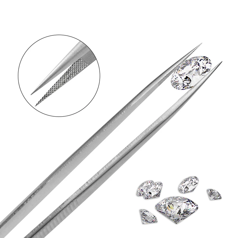 Professional stainless steel high quality jewelry tweezers for DIY diamond gem jewelry Jeweler's jewelry making tools image 3