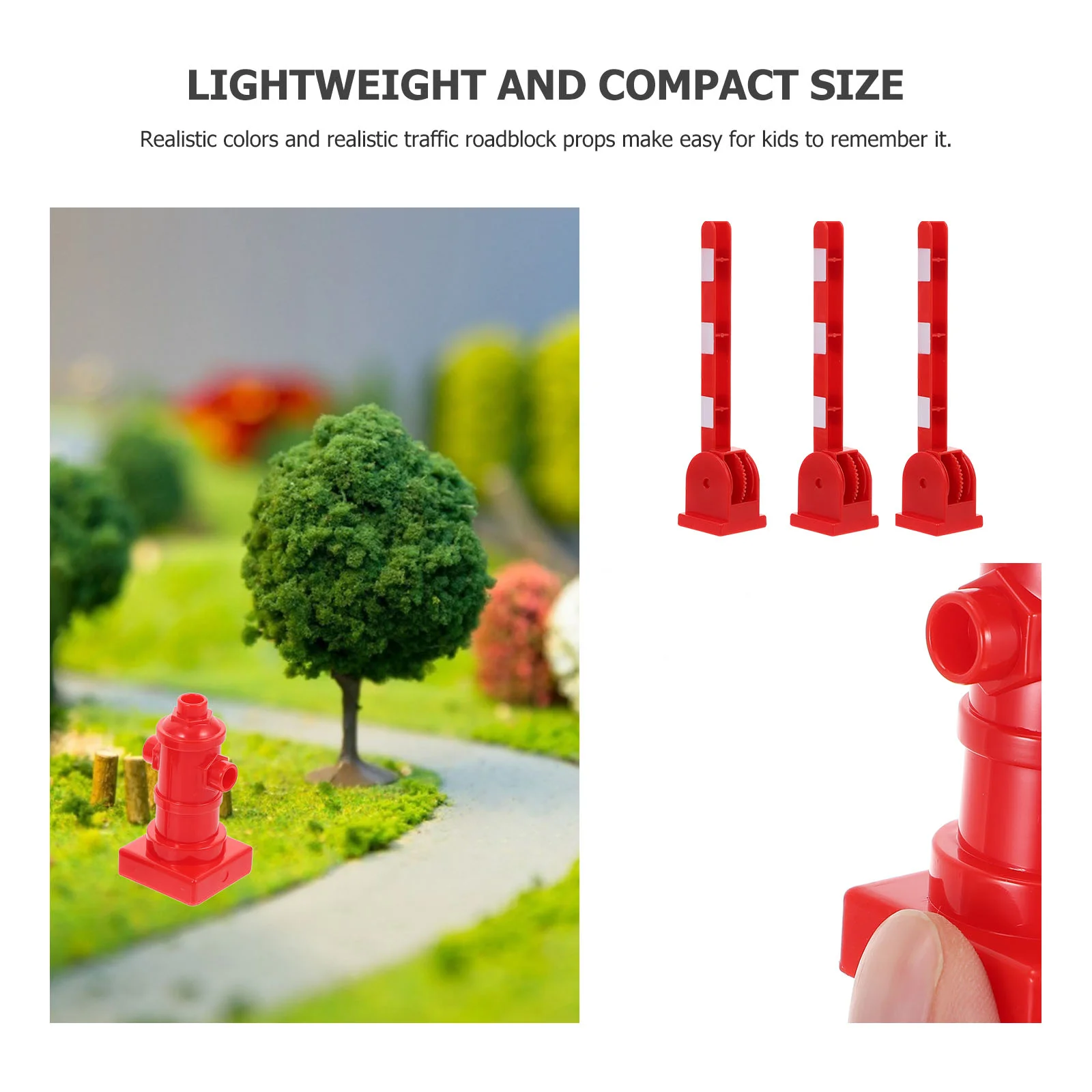 3 Stück Kinder Straßen schilder Spielset Parks tange Zubehör Spielzeug Kinderspiel zeug Straßen sperre Spielzeug Cosplay PVC Miniatur