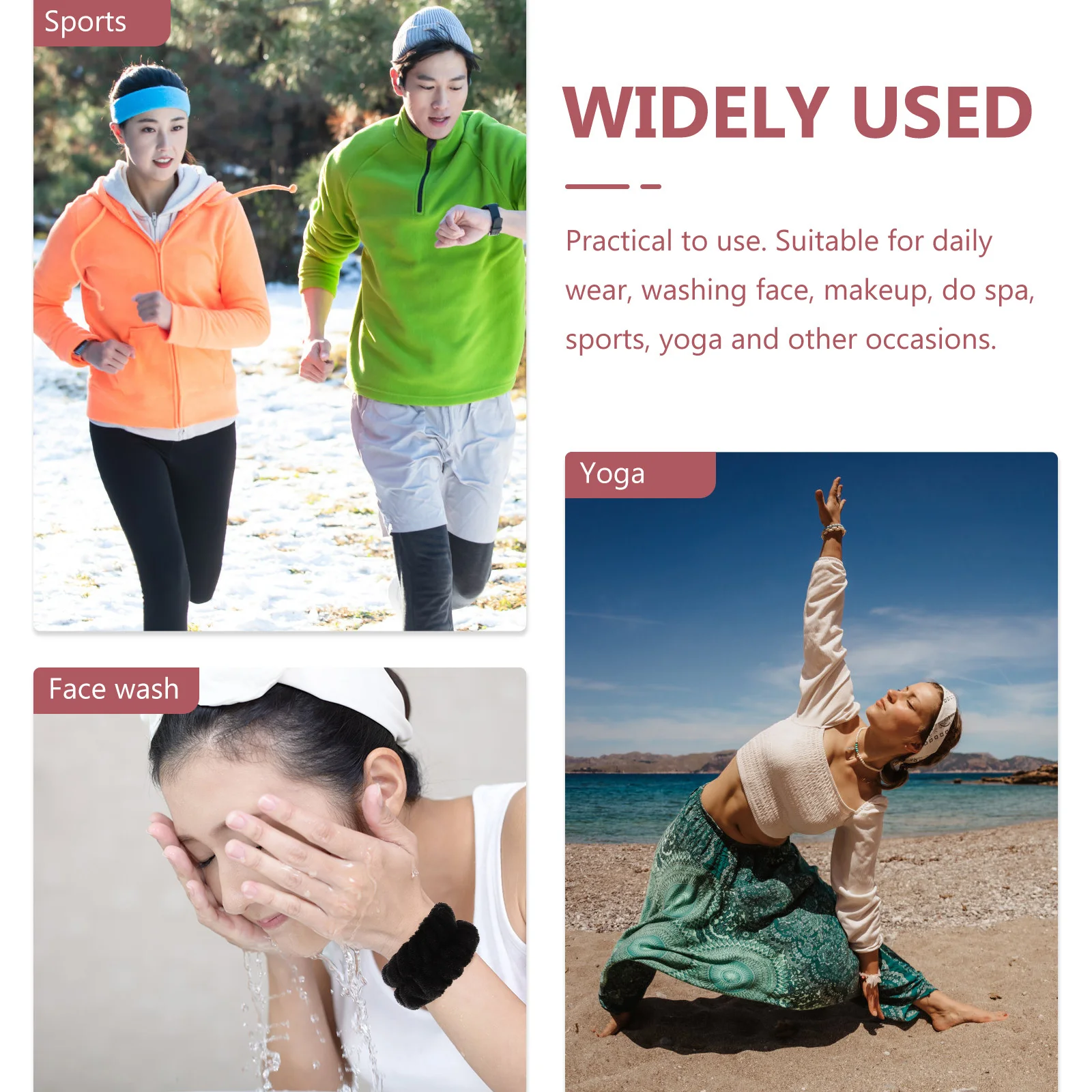 

1Set Soft Supple Face Washing Headbands Bowknot Hairbands Elastic Wristbands Makeup Facial Spa Hair Accessories