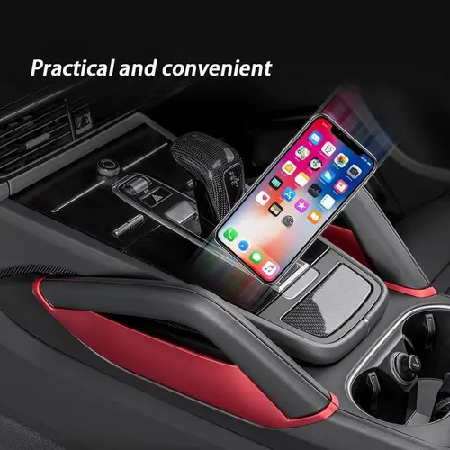 Imagen 2 del producto Para Porsche Cayenne 2018 2019 2020 2021 2022 2023 2024 compartimento central para coche caja de almacenamiento para llaves de teléfono organizador de reposabrazos automático
