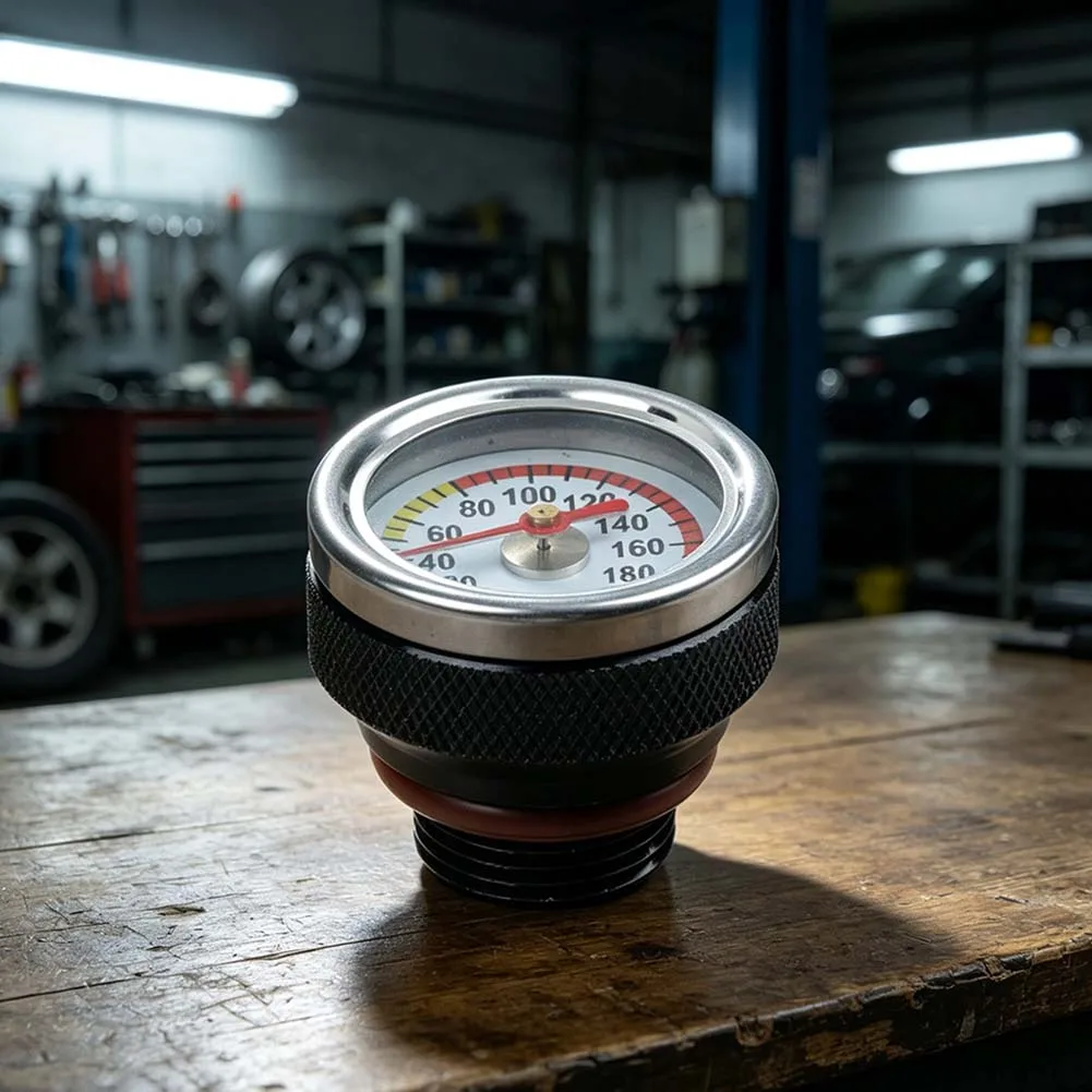 Engine Oil Temperature Gauge with Clear Marked Display Aluminum Alloy Material and M30x1 5 / M20 1 5 Thread for Motorcycle Use