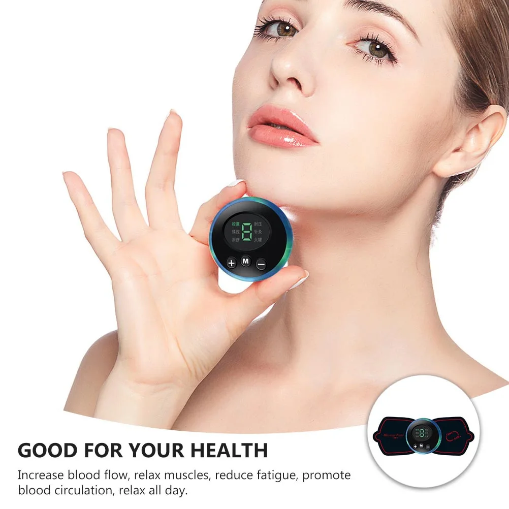 

1 set 1 Set Liquid Crystal Display Neck Massager Mini Electric Vertebra Massager Portable Cervical Vibration Device Pulse Muscle