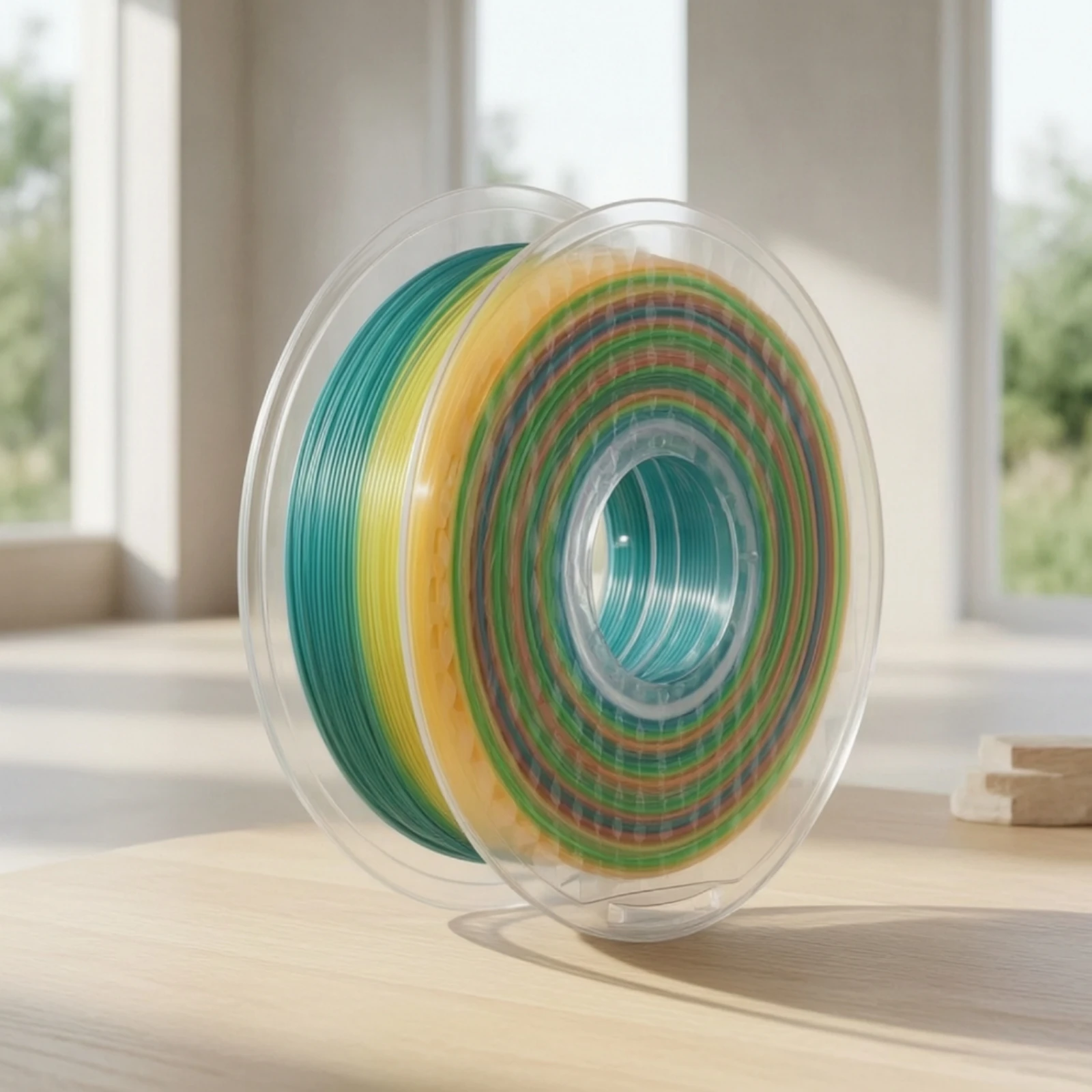 GEEETECH PLA 3D Printer Filament Consistent Diameter Gradient PLA Filament Spool Multicolor Easy to Use for Makers, Prototyping