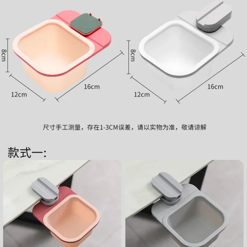 Trash Tray Rotation Desk Dustbin Small Size Widely Applied Useful Plastic Under Table Trash Tray Desk Trash Can