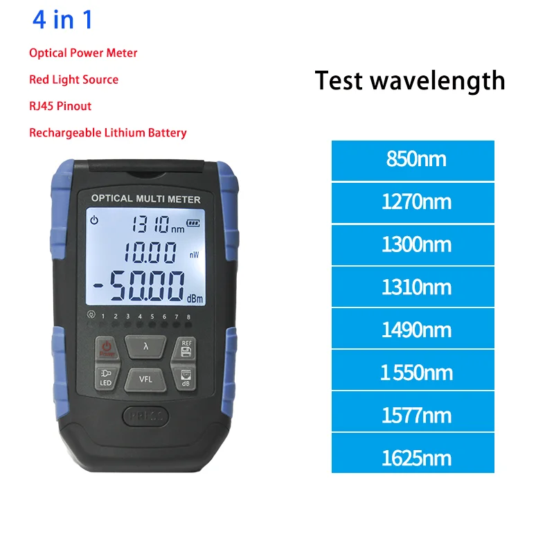 

New 4-in-1 Mini Mini Optical Power Meter Visual Fault Locator Network Cable Test optical fiber tester 15mw VFL