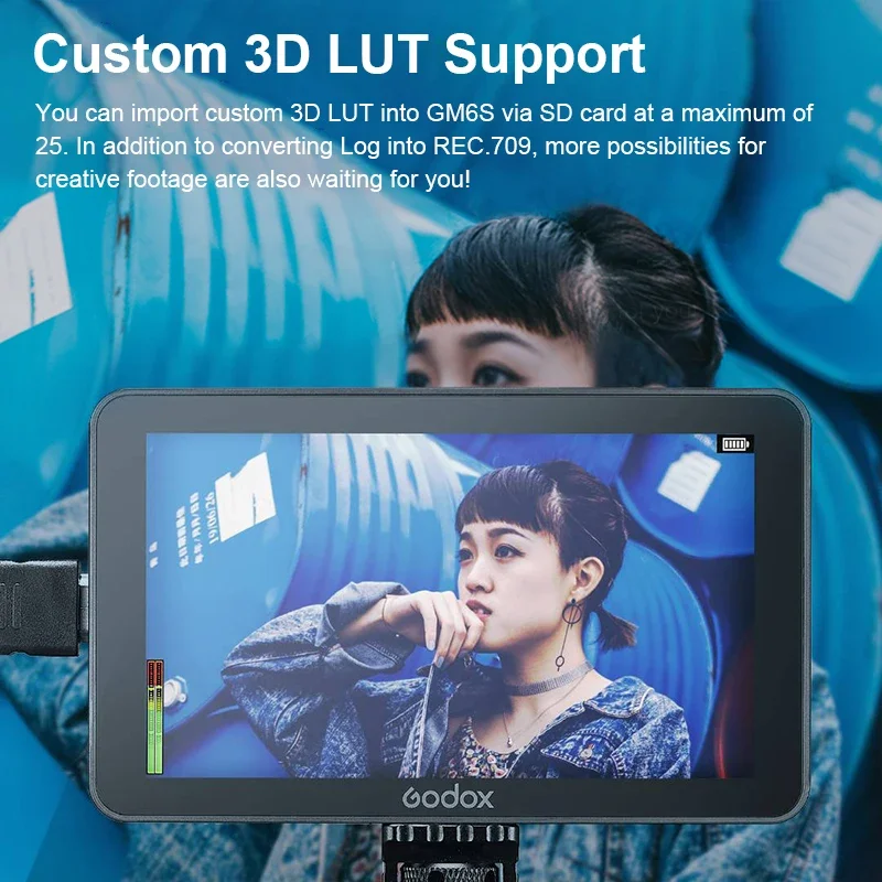 Godox Gm 6S Draagbare Monitor 5.5-Inch 4K Hdmi Touchscreen Dslr Camera Monitor Foto Video Focus Buiten Schieten Met Batterij