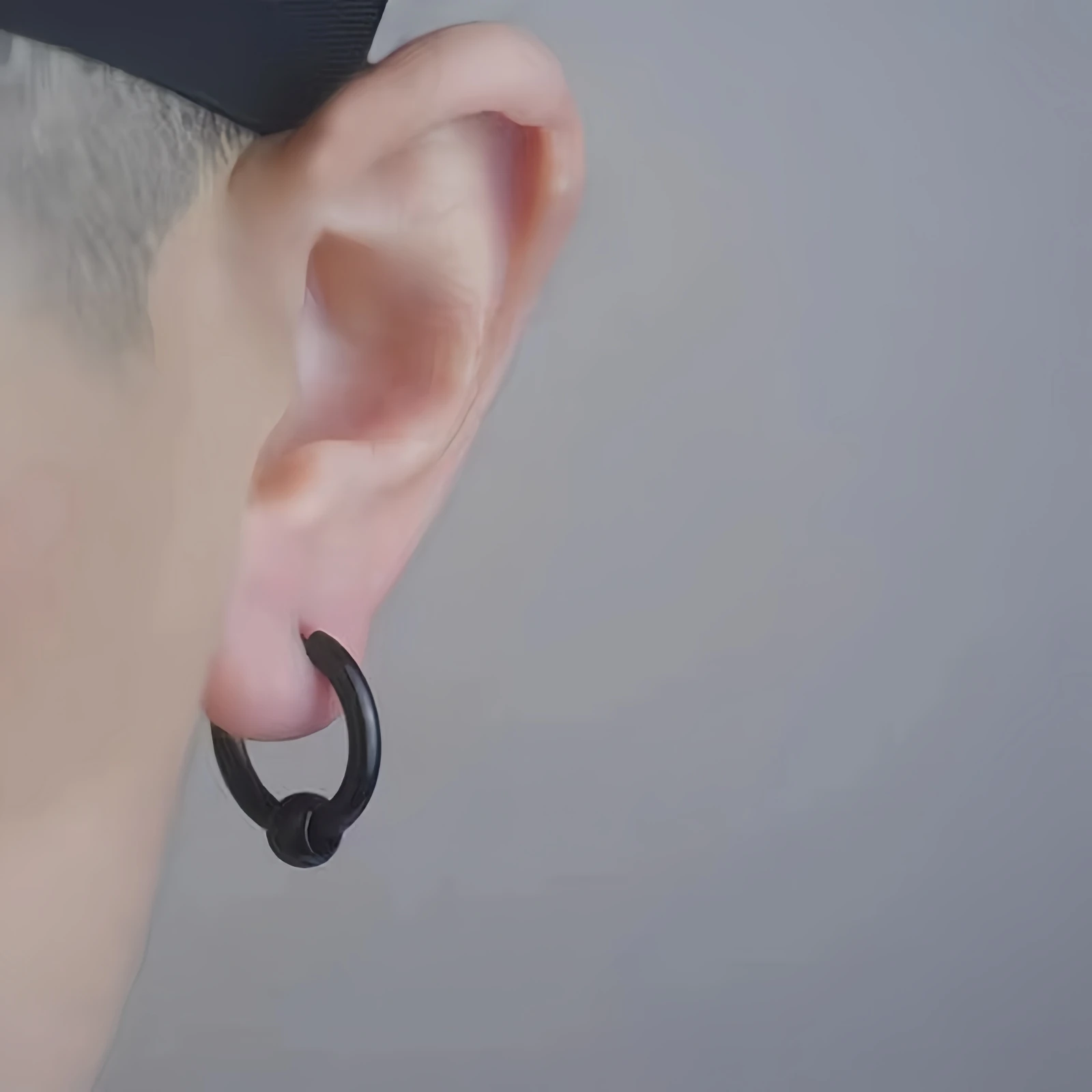 1 زوج بيان القوطي الأسود الذكور المرأة الفولاذ المقاوم للصدأ ثقب الصلبان سلسلة هوب أقراط غير عادية مجوهرات بسيطة هدية العصرية #4