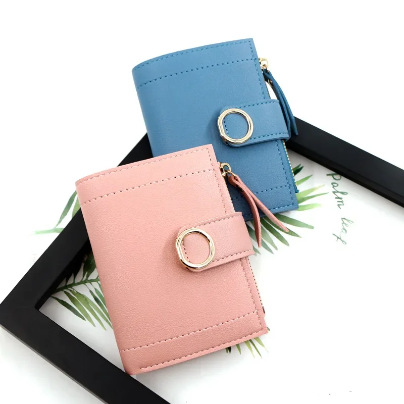 Women Wallet Simple Retro Rivets Short Wallet Coin Purse Card Holders Handbag for Girls Purse Small Wallet Ladies Bolsa Feminina