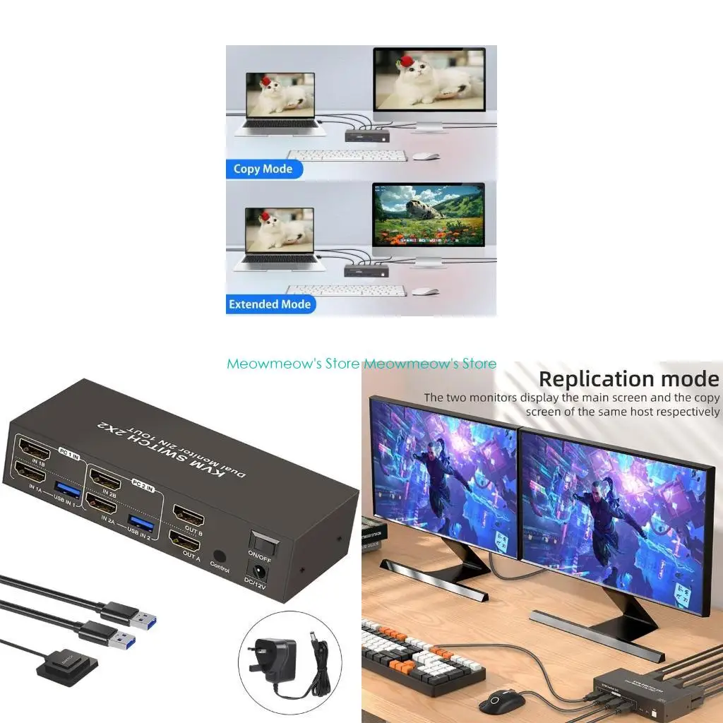 

W91A Два компьютерных переключателя HDTV Оптимизированная вертикальная компоновка 4 сверхскоростных USB-порта Расширенный режим