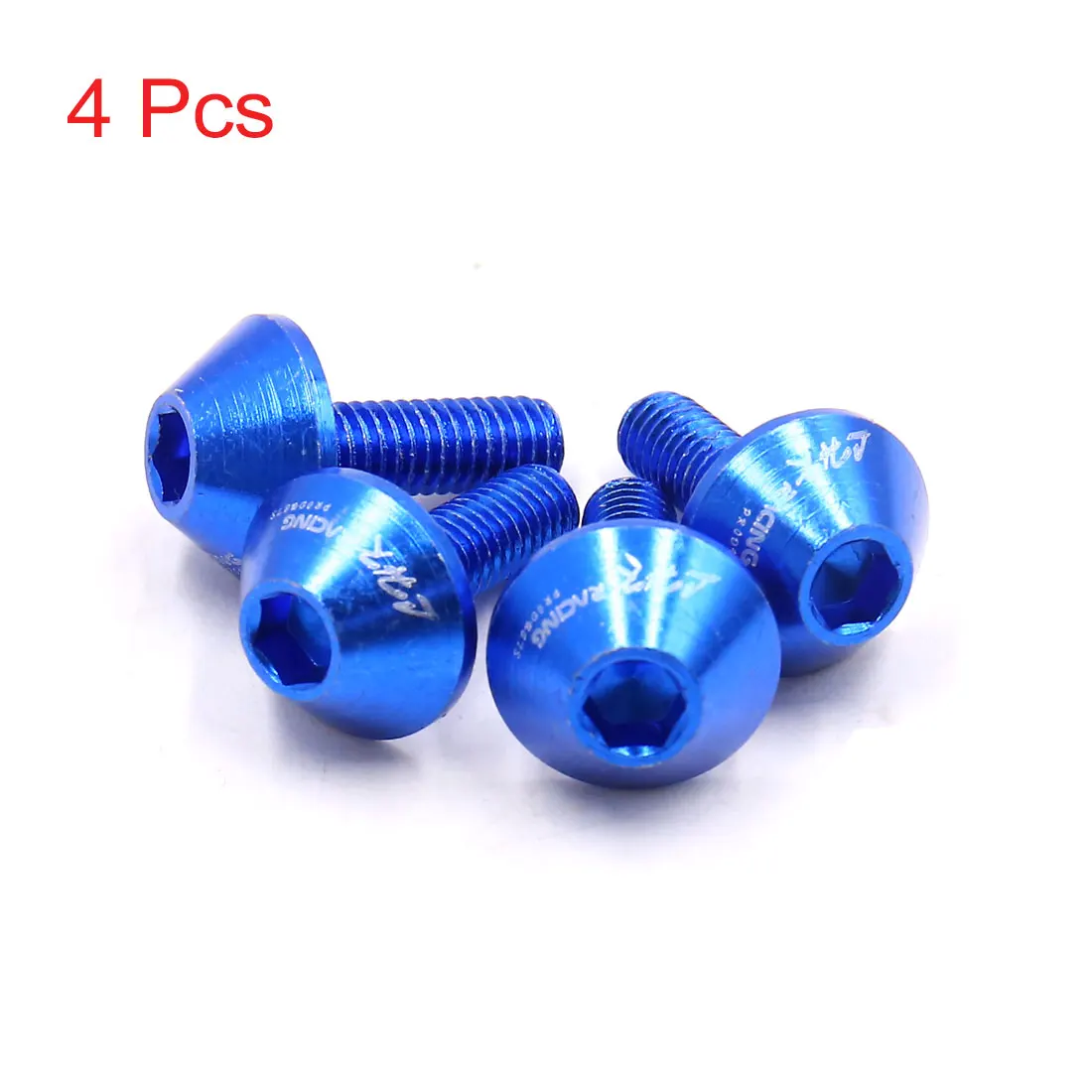 Uxcell 4/6/8/10pcs M6x15 Blue Yellow Aluminum Alloy Motorcycle Hex Socket Head Bolts Screws Car Replacement Universal parts