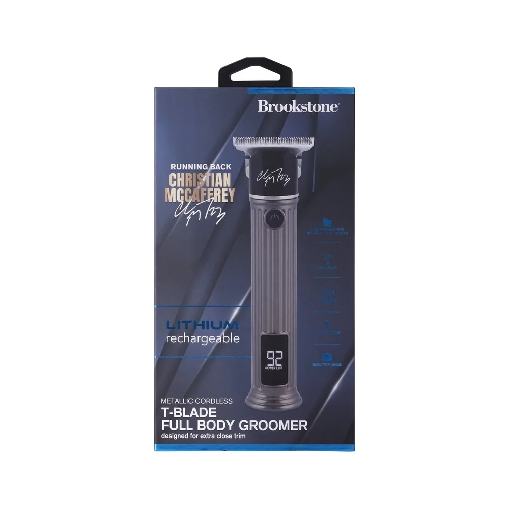 Kit tagliacapelli elettrico ricaricabile senza fili con lame in acciaio inossidabile Display a LED 4 guide a pettine da uomo