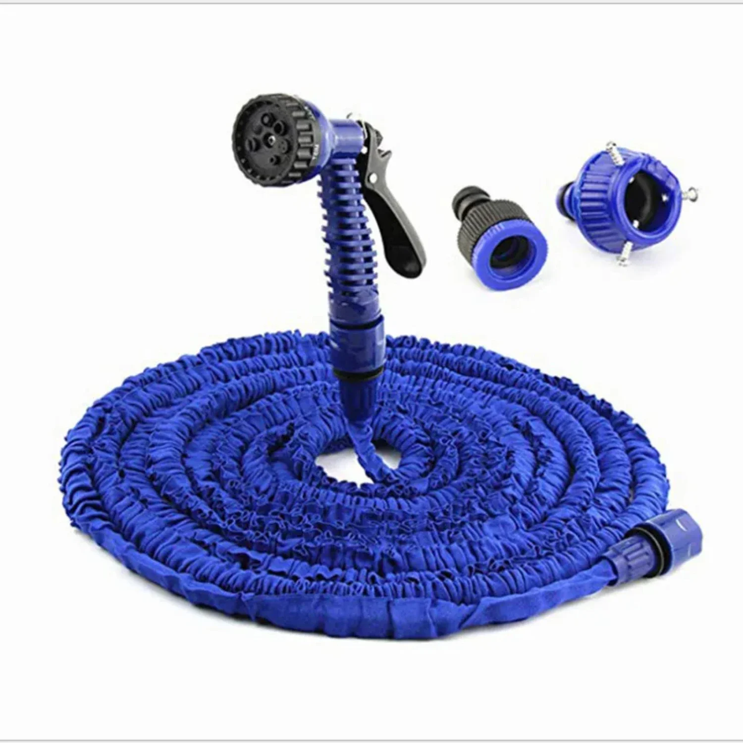 

Blue Magic 75FT Expandable PVC Water Gun Hose Kit Reel Pipe for Garden Farm Irrigation and Car Wash, with 7 Water Guns