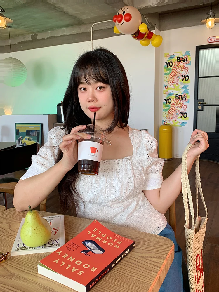 

Женская блузка Witch большого размера с вырезами и цветочным узором, сложной отделкой, скрывающая недостатки фигуры, стройнящая, из хлопка, для повседневной носки, облегающая.