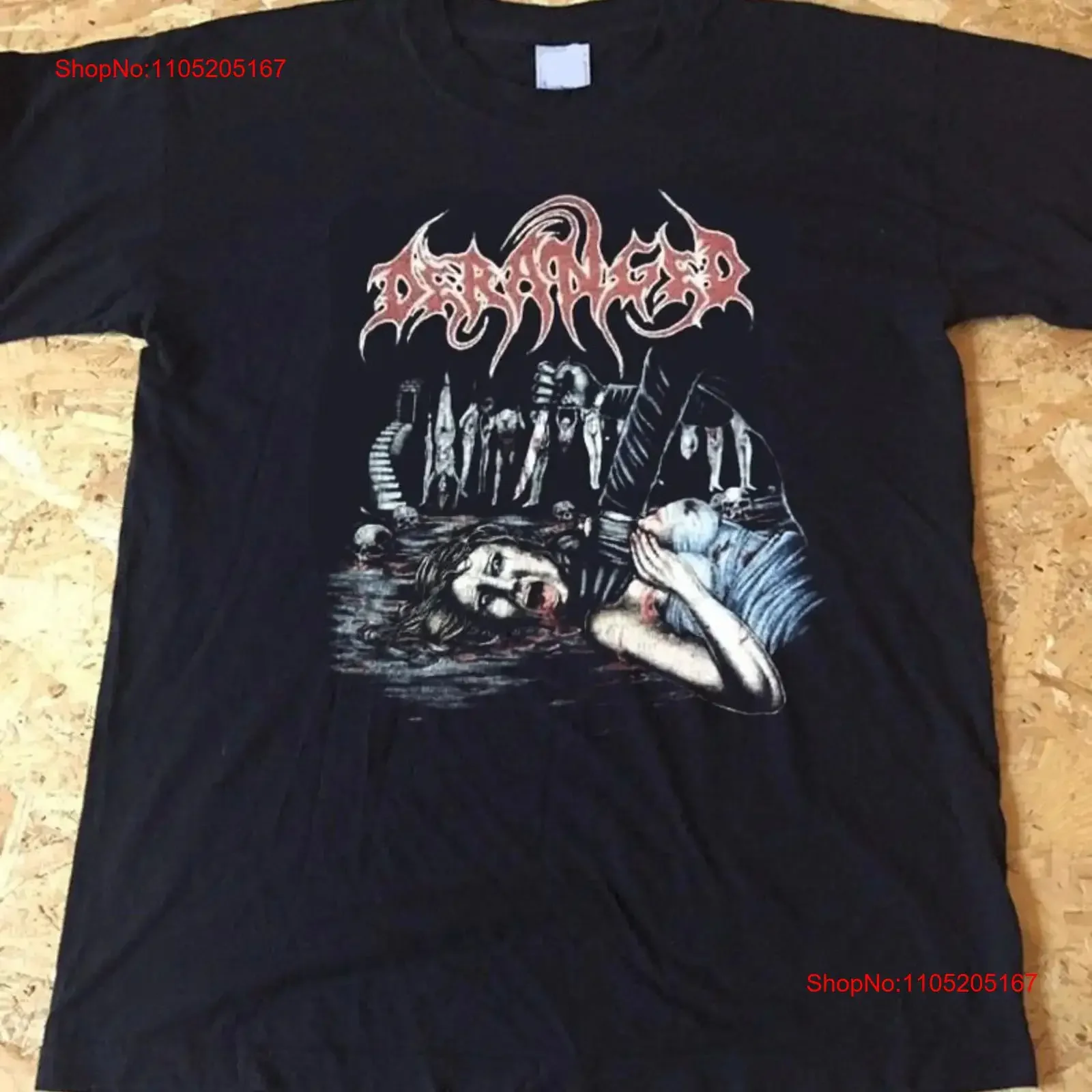 Remake Deranged A Razorblade Symphony T-Shirt Geschenk für Fan TE5379 Vintage gewaschen atmungsaktiv stilvolle Grafik Unisex bequem