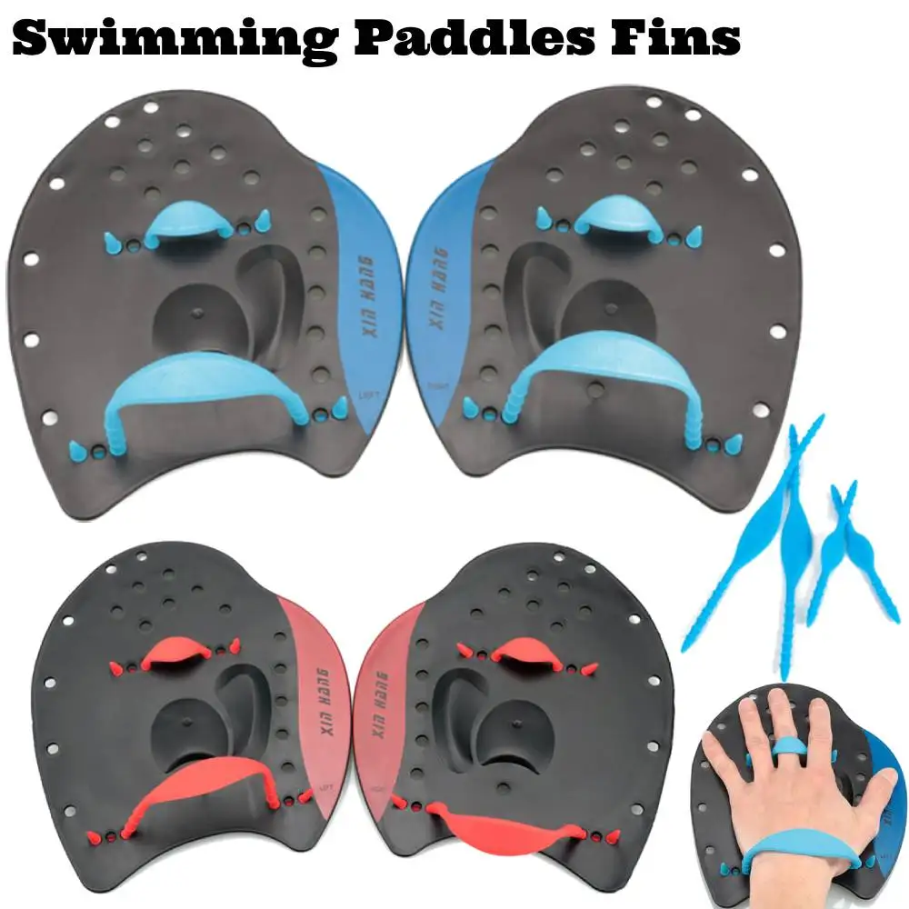 Adult Children Professional Swimming Paddles Girdles Correction Training Hand Fins Flippers Palm Finger Webbed Gloves Paddle