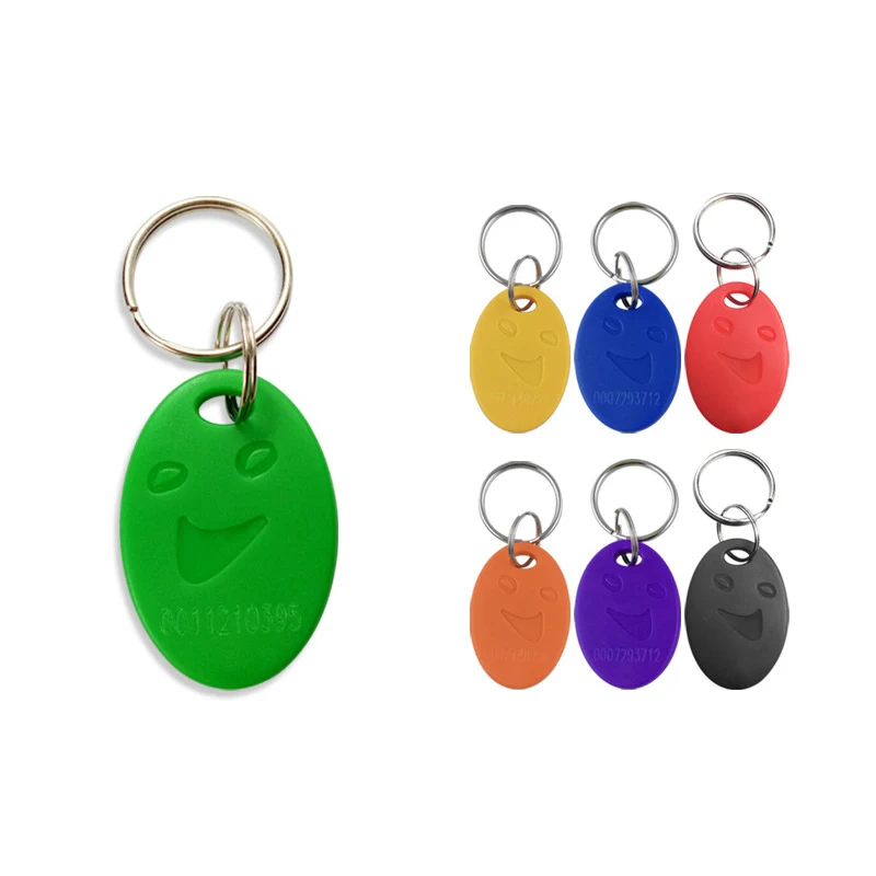 100Pcs/Lot RFID Key Fobs Ring 125KHz TK4100 EM4100 Proximity ABS Read Only ID Keychain Smail Key Tags Token for Access Control
