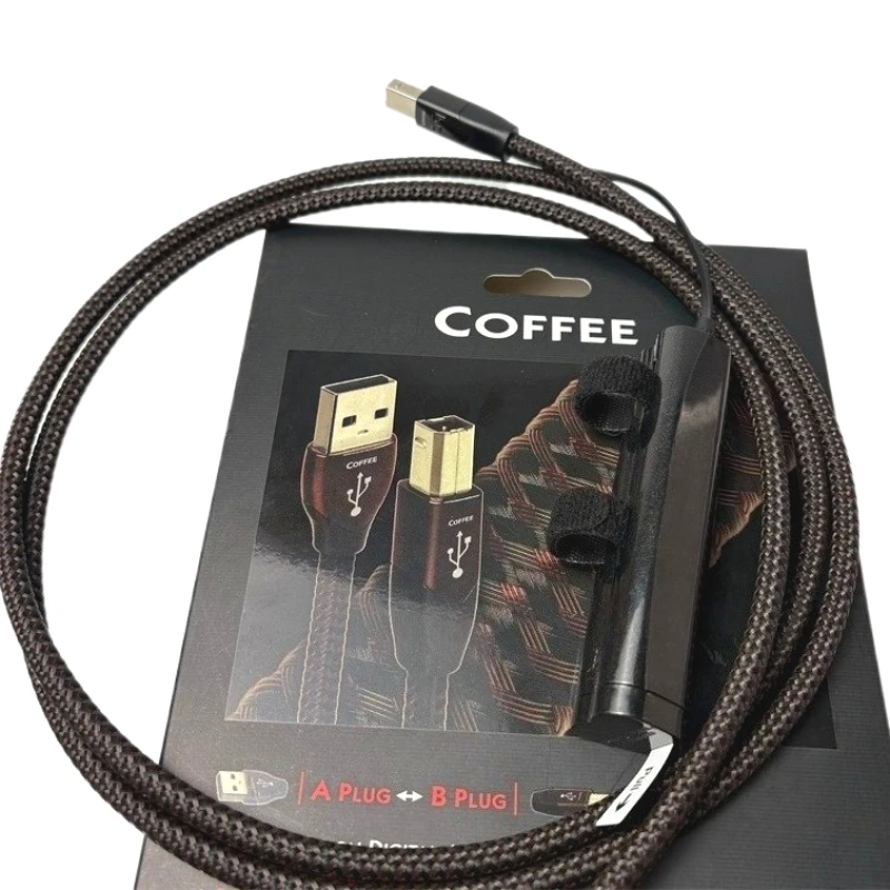 Café HiFi USB A à B câble 10% argent USB2.0 câble Audio numérique haute définition pour décodeur carte son DAC