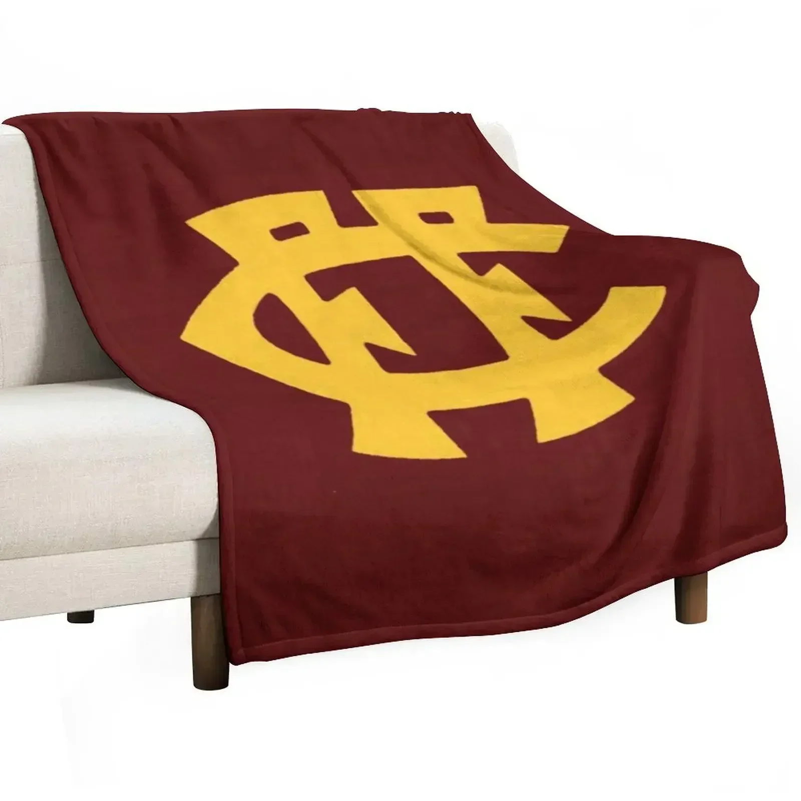 Fitzroy Football Club Throw Blanket Wrinkle Resistant Lightweight Blanket