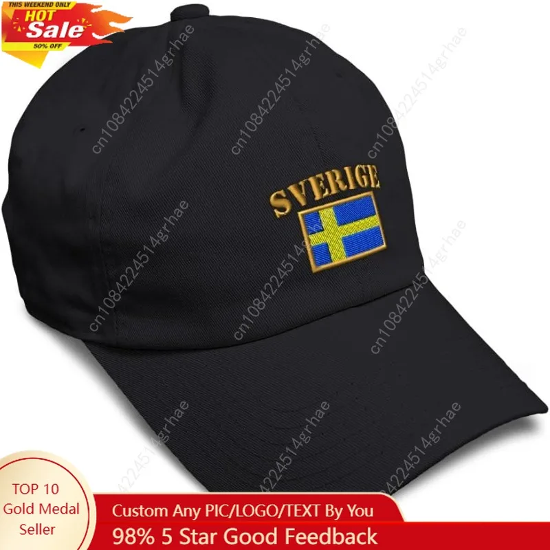 

Мягкая бейсболка с вышивкой, кепка в стиле Dad Hat с вышивкой флага Швеции, мужская и женская бейсболка из хлопка