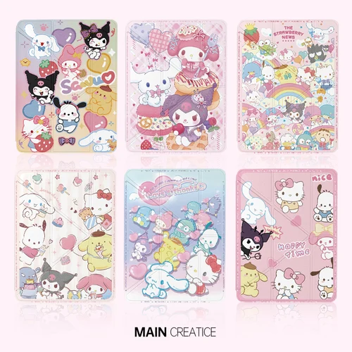Imagen 2 del producto MINISO Kuromi Funda para iPad Funda Ipad A16 11in Pro 4 5 6 M4 Funda protectora Air 3 4 5 M2 M3 10. a 11. a generación Mini 6 7 Funda para tableta
