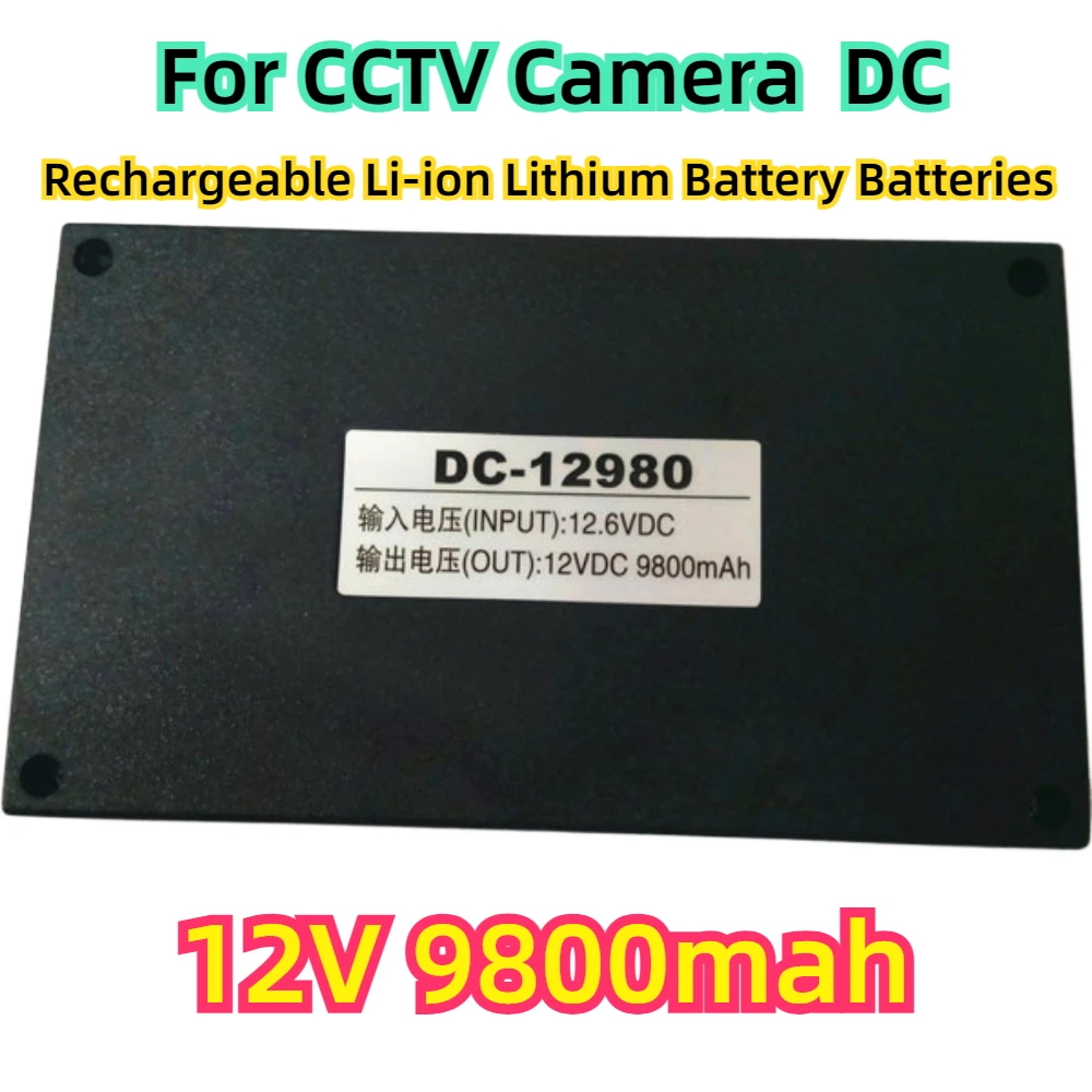 

For CCTV Camera DC 12V 9800mah Rechargeable Li-ion Lithium Battery Batteries