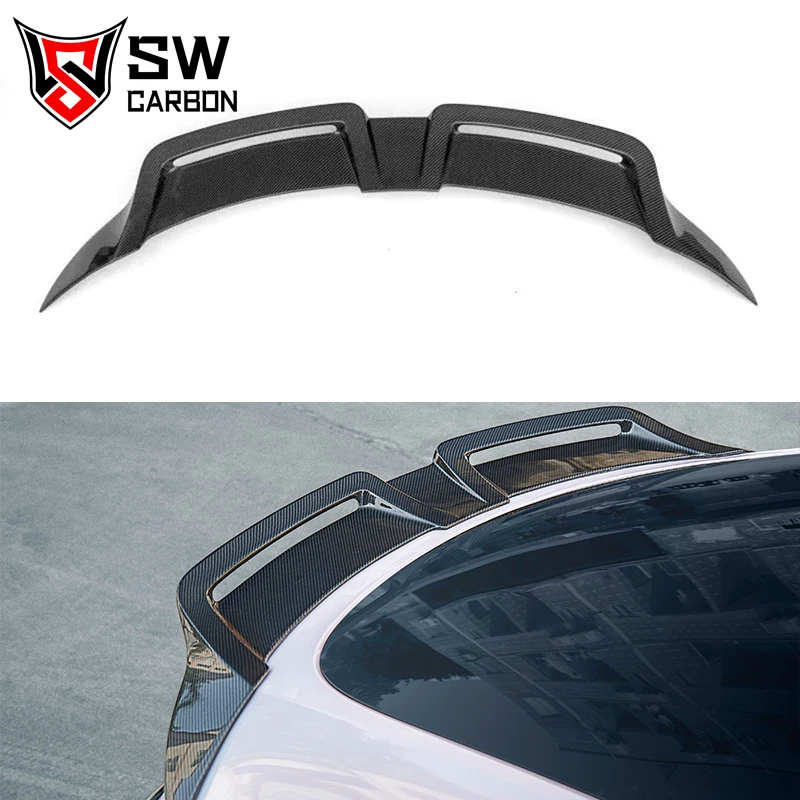 New Design Carbon Fibre S-M Style Rear Spoiler For Tesla Model Y Trunk Lip Splitter Body Kit